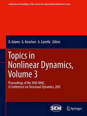 cover image of Topics in Nonlinear Dynamics, Volume 3
